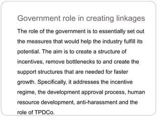 Link Governor Roles Government role in creating linkages | PPTX
