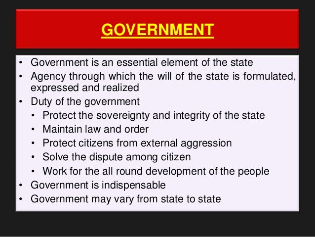 Concept of State & Various Government Systems