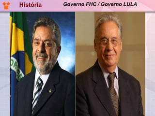 História   Governo FHC / Governo LULA
 