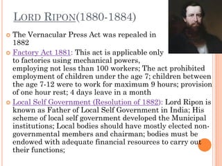 Governor generals and Viceroys of India and important events | PDF ...