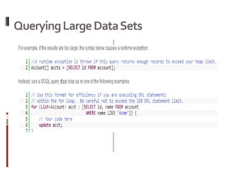 Querying Large Data Sets
 