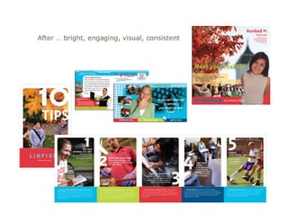 After … bright, engaging, visual, consistent
 