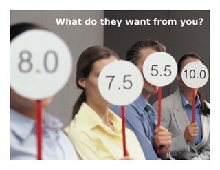 What do they want from you?
 