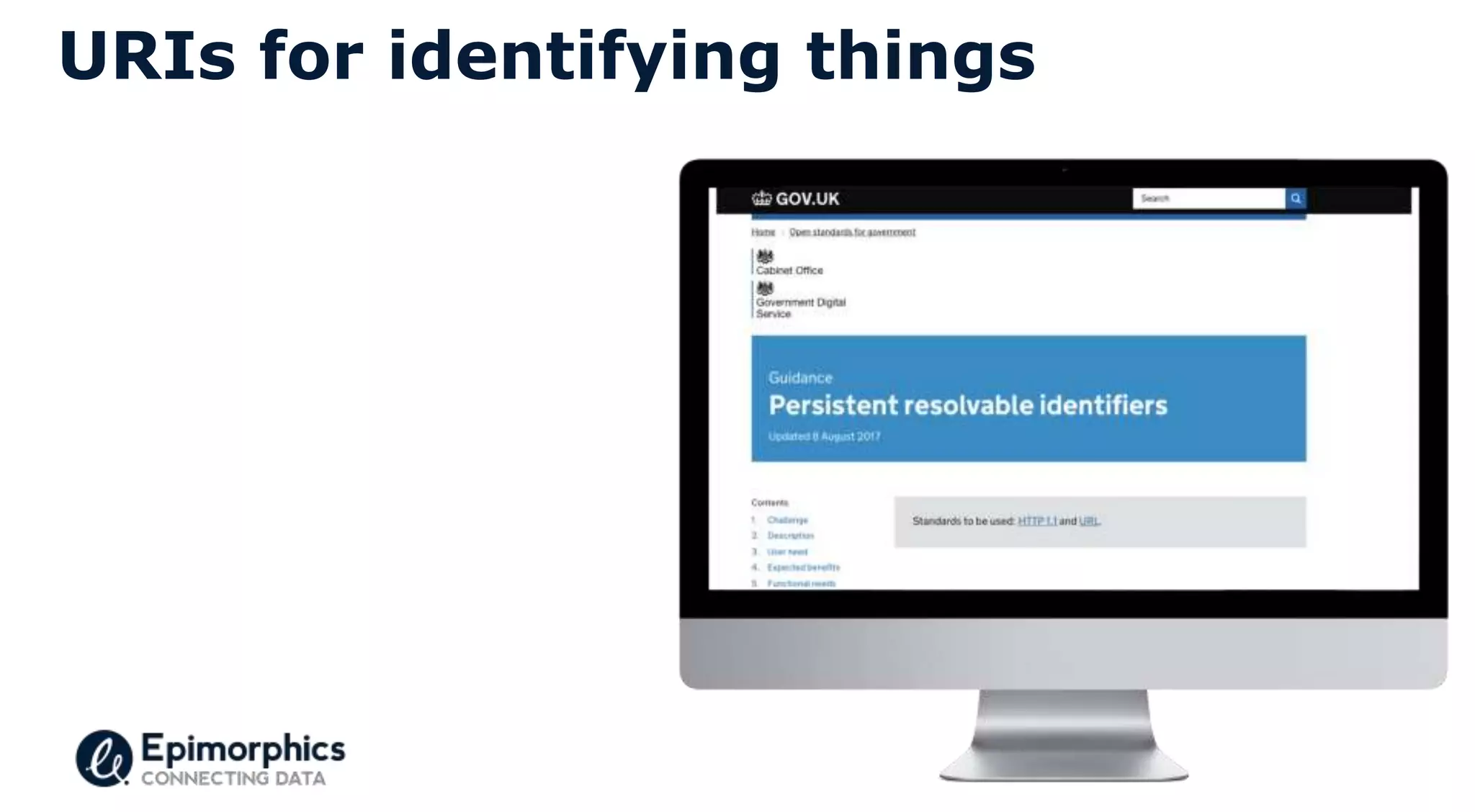 URIs for identifying things
 