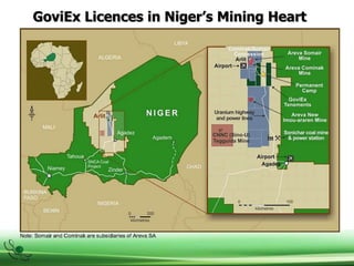 GoviEx Licences in Niger’s Mining Heart
 