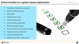 GREEN TECHNOLOGY SOLUTIONS FOR DEEP SEA MINING LOGISTICS | PDF