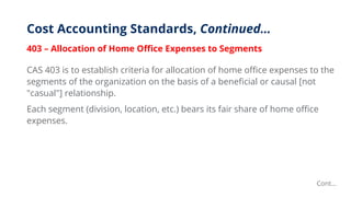 Govology Webinar- Cost Accounting Standards | PPTX