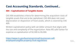 Govology Webinar- Cost Accounting Standards | PPTX
