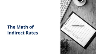 The Math of
Indirect Rates
 