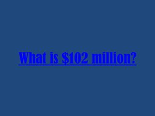 What is $102 million?

 