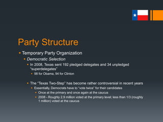 Check my SlideShare page
(rfair07) for more lectures
Lectures posted for:
 United States History before 1877 / after 1877
 Texas History
 United States (Federal) Government / Texas Government
 Slide 14 of 32
 To download a full copy of this PowerPoint presentation,
please go to: https://gumroad.com/l/sxBUy 
 If you would like a copy of all the Texas Government lectures
posted in PDF format, please check out
at:https://gumroad.com/l/GXhg 
 