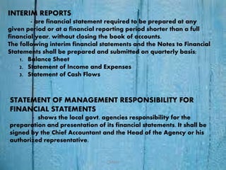 Interim Accounts Example Govt acct chapter 9 for LGUs | PPTX