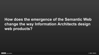 How does the emergence of the Semantic Web change the way Information Architects design web products? 