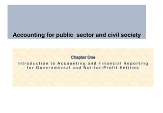 Accounting for public sector and civil society
 
