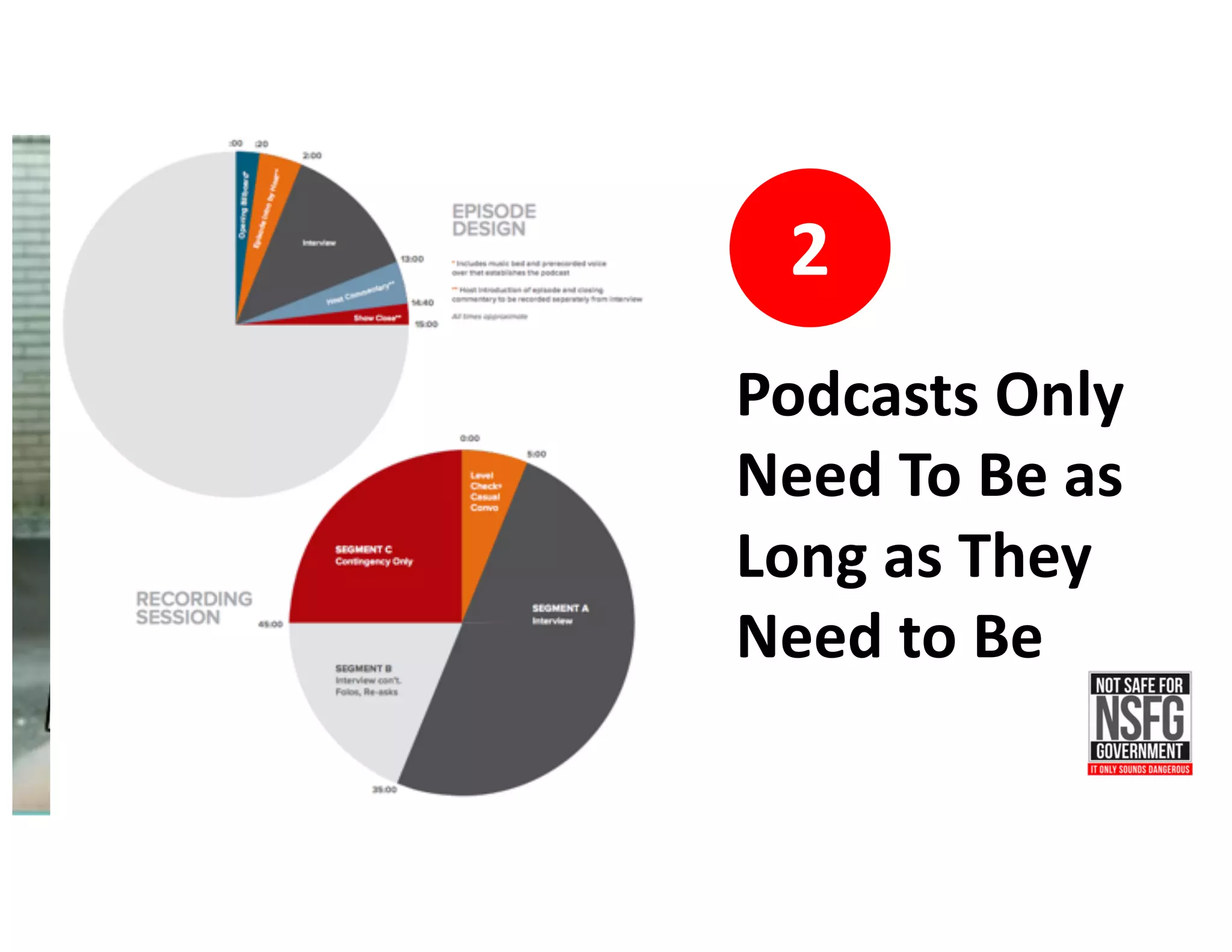 2
Podcasts	Only	
Need	To	Be	as	
Long	as	They	
Need	to	Be
 