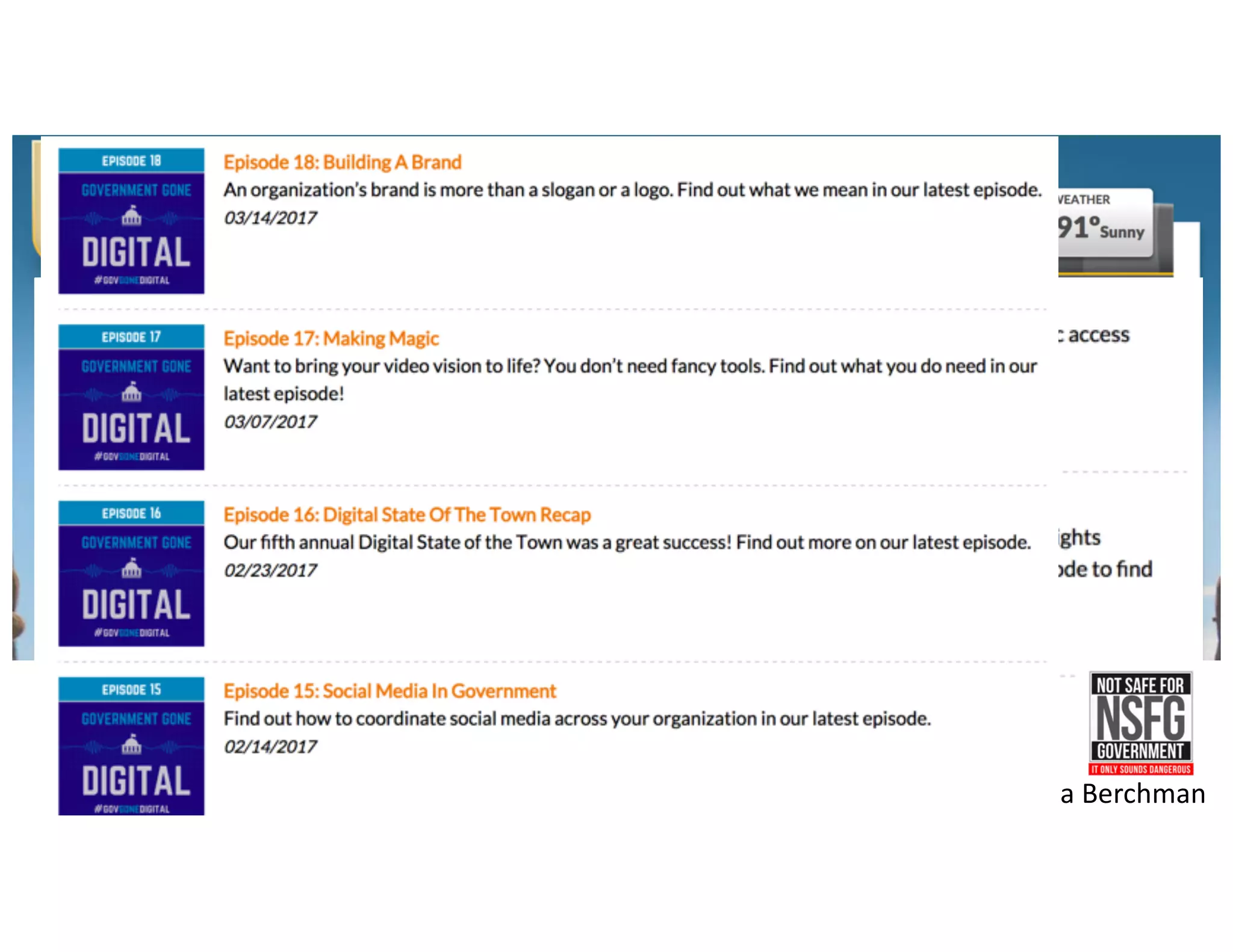 #govtechlive
Dana	Berchman
 