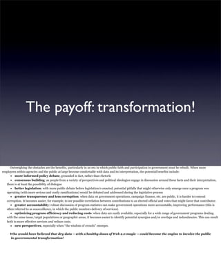 Gov Transformation Through Public Data