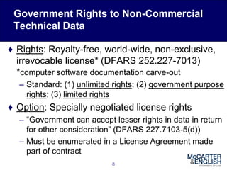 Government Rights in Data Under DoD Contracts | PDF