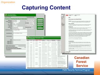 Capturing Content   Canadian Forest Service Organization 