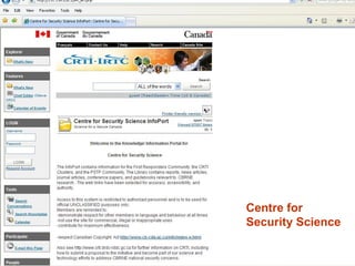 Centre for Security Science 