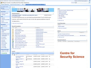 Centre for Security Science 