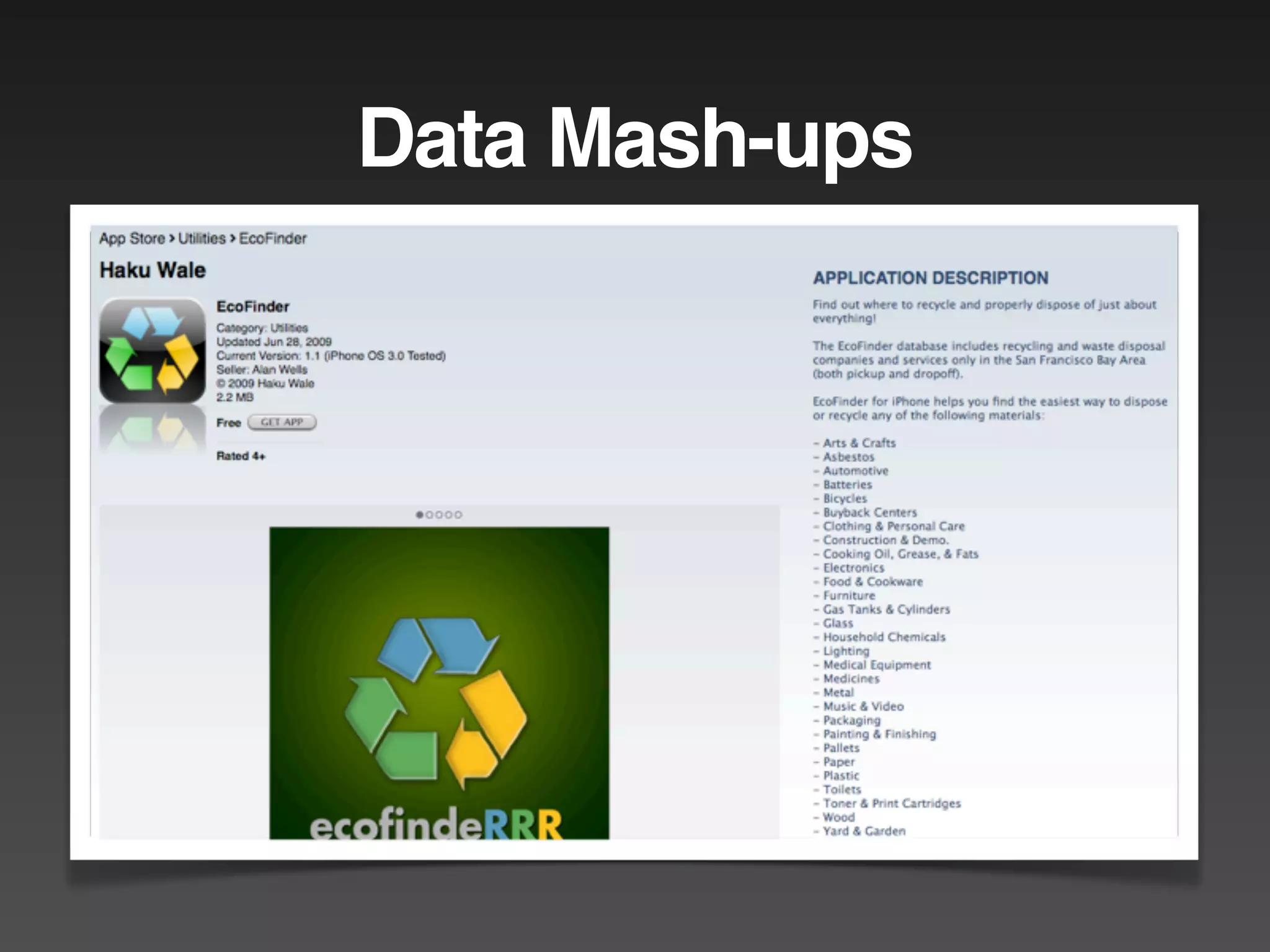 Data Mash-ups
 
