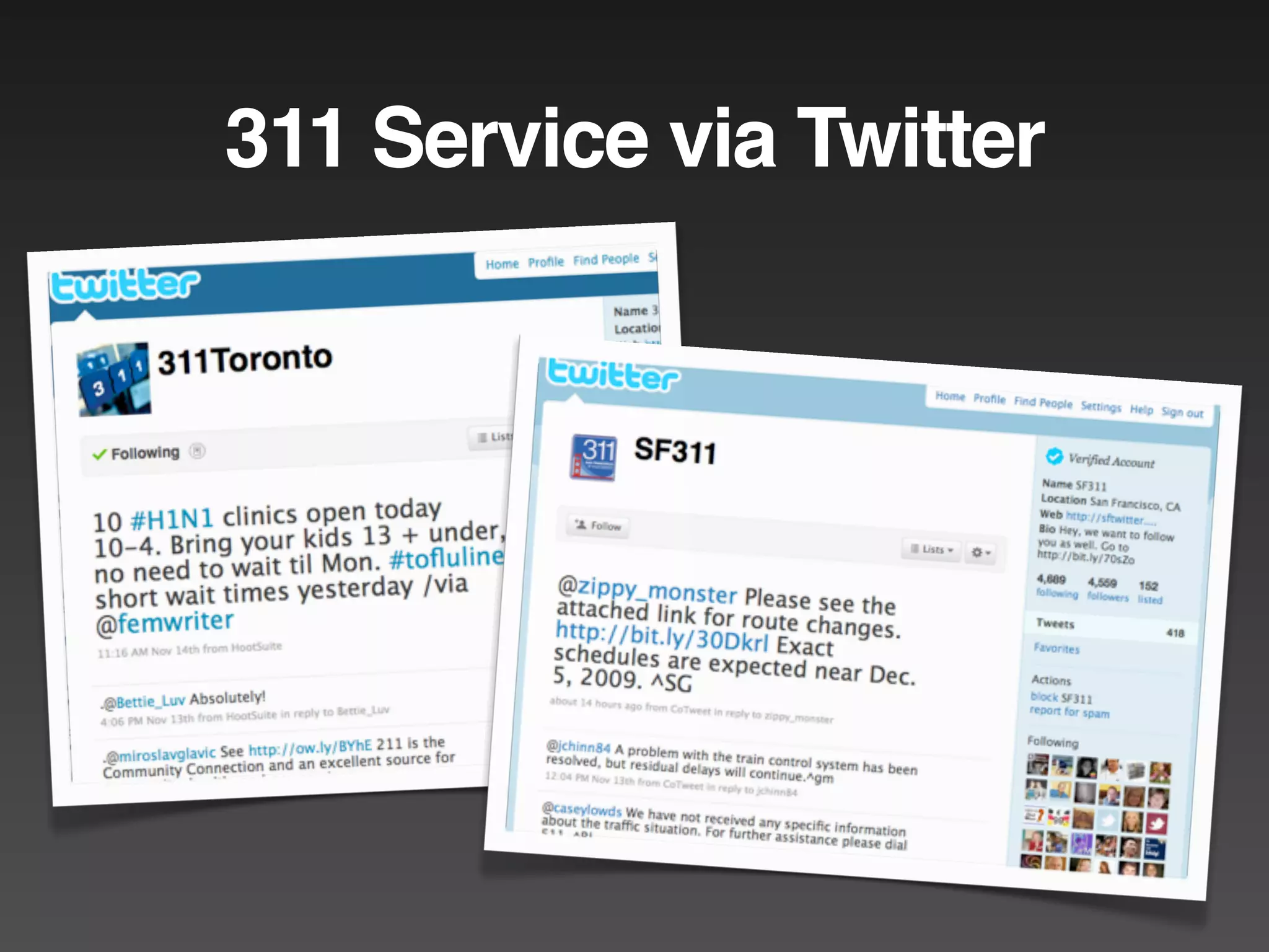 311 Service via Twitter
 