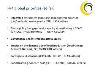 Governance and Institutions Across Scales in Climate Resilient Food Systems
