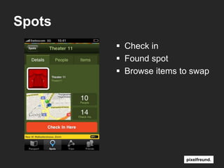 SpotsCheck in FoundspotBrowse itemstoswap