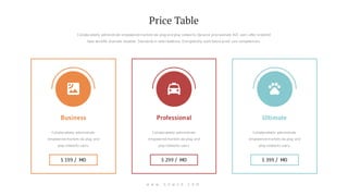 $ 299 / MO
Collaboratively administrate
empowered markets via plug and
play networks users.
Professional
$ 399 / MO
Collaboratively administrate
empowered markets via plug and
play networks users.
Ultimate
$ 199 / MO
Collaboratively administrate
empowered markets via plug and
play networks users.
Business
Collaboratively administrate empowered markets via plug-and-play networks. Dynamic procrastinate B2C users after installed
base benefits dramatic visualize. Standards in web-readiness. Energistically scale future-proof core competencies.
Price Table
W W W . G O W E A . C O M
 