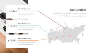 Main Message One
Collaboratively administrate empowered
markets via plug-and-play networks.
+10.12k
Main Message Two
Collaboratively administrate empowered
markets via plug-and-play networks.
+12.09k
+28.06k
Main Message Three
Collaboratively administrate empowered
markets via plug-and-play networks.
Bring to the table win-win survival strategies to ensure proactive domination. At
the end of the day, going forward, a new normal that has evolved from
generation X is on the runway heading towa solution.
Our Location
 