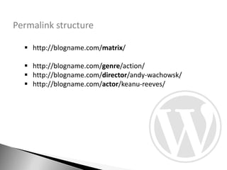 LinksAboutwordpress“WordPressis a state-of-the-art publishing platform with a focus on aesthetics, web standards, and usability. ”Startedin 2003