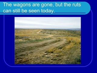 The wagons are gone, but the ruts
can still be seen today.
 
