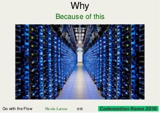 Why
Because of this
Go with the Flow Nicola Larosa 8/35
 