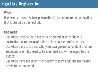 Sign Up / Registration
 What
 User wants to access their personalized information or an application
 that is stored on the...