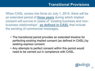 An overview of Canada's Anti-Spam Legislation (CASL) | PPTX