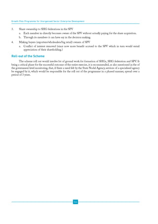 Gowth Pole Programme for Unorganised Sector Enterprise Development