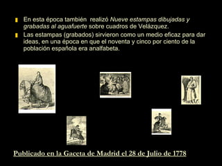 El estilo vibrante y colorido del fresco no gustó a los destinatarios, pero Goya no permitió a Bayeu que lo corrigiera. Finalmente tuvo que hacer concesiones al gusto neoclásico. Regina Martyrum – Virgen Reina de los Martires (1780-1781)   Fresco. Cúpula delante de la capilla de San Joaquín, Basílica del Pilar. Zaragoza 