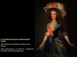 Carlos III en traje de cazador (1786-1788) Óleo sobre lienzo.  210 x 127 cm. Colección Duquesa del Arco (Madrid) Entre 1786 y 1788 pintó cinco versiones de Carlos III Cazador. Trás su muerte, el nuevo rey Carlos IV, le encargó varios retratos y finalmente fue nombrado Pintor de Cámara en 1789.  