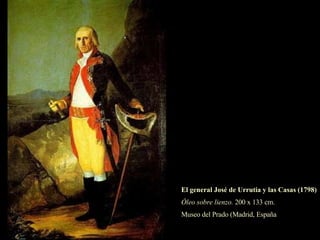Godoy como comandante en la guerra de las naranjas .1801  Óleo sobre lienzo. 180×267 mm. Madrid, Real Academia de Bellas Artes de San Fernando. 