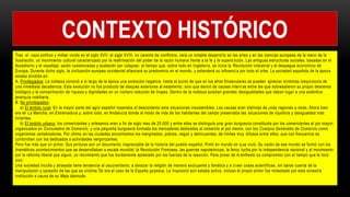 Tras el caos político y militar vivido en el siglo XVII, el siglo XVIII, no carente de conflictos, verá un notable desarrol lo en las artes y en las ciencias europeas de la mano de la
Ilustración, un movimiento cultural caracterizado por la reafirmación del poder de la razón humana frente a la fe y la supers tición. Las antiguas estructuras sociales, basadas en el
feudalismo y el vasallaje, sarán cuestionadas y acabarán por colapsar, al tiempo que, sobre todo en Inglaterra, se inicia la Revolución industrial y el despegue económico de
Europa. Durante dicho siglo, la civilización europea occidental afianzará su predominio en el mundo, y extenderá su influenci a por todo el orbe. La sociedad española de la época
estaba dividida en:
A. Privilegiados: La nobleza conoció a lo largo de la época una evolución negativa, hasta el punto de que en los años finiseculares se pueden apreciar síntomas inequívocos de
una inmediata decadencia. Esta evolución no fue producto de ataques exteriores al estamento, sino que derivó de causas intern as entre las que sobresalieron su propio descenso
biológico y la concentración de riqueza y dignidades en un número reducido de linajes. Dentro de la nobleza existían grandes desigualdades que daban lugar a una auténtica
jerarquía nobiliaria.
B. No privilegiados:
a) El ámbito rural: En la mayor parte del agro español imperaba el descontento ante situaciones insostenibles. Las causas eran distintas de unas regiones a otras. Ahora bien
era en La Mancha, en Extremadura y, sobre todo, en Andalucía donde el modo de vida de los habitantes del campo presentaba las situaciones de injusticia y desigualdad más
hirientes.
b) El ámbito urbano: los comerciantes y artesanos eran a fin de siglo mas de 25.000 y entre ellos se distinguía una gran burguesía constituida por los comerciantes al por mayor,
organizados en Consulados de Comercio, y una pequeña burguesía formada los mercaderes dedicados al comercio al por menor, con los Cuerpos Generales de Comercio como
organismos vertebradores. Por último en las ciudades encontramos los marginados, pobres, vagos y delincuentes, de límites muy difusos entre ellos, que con frecuencia se
confundían con los dedicados a actividades vergonzantes.
Pero fue más que un pintor. Sus pinturas son un documento inapreciable de la historia del pueblo español. Pintó en mundo en q ue vivió. Su visión de ese mundo se formó con los
dramáticos acontecimientos que se desarrollaban a escala mundial: la Revolución Francesa, las guerras napoleónicas, la feroz lucha por la independencia nacional y el movimiento
por la reforma liberal que siguió, un movimiento que fue burdamente aplastado por las fuerzas de la reacción. Para poner de m anifiesto su compromiso con el tiempo que le tocó
vivir.
Una sociedad inculta y atrasada tiene tendencia al oscurantismo, a abrazar la religión de manera excluyente y fanática y a cr eer cosas acientíficas, sin darse cuenta de la
manipulación y opresión de las que es víctima.Tal era el caso de la España goyesca. La Inquisició aún estaba activa, incluso el propio pintor fue molestado por esta siniestra
institución a causa de su Maja desnuda.
CONTEXTO HISTÓRICO
 