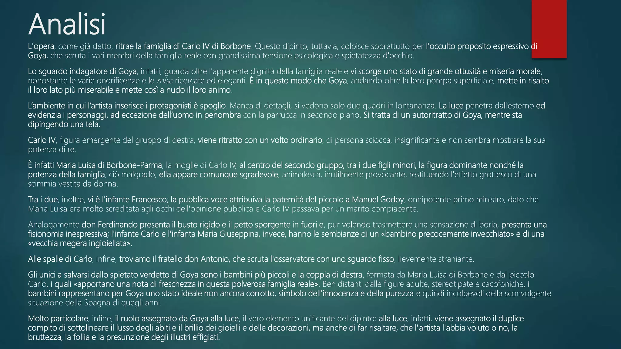 La famiglia di Carlo IV | PPTX