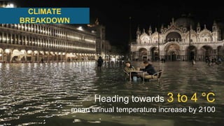 CLIMATE
BREAKDOWN
Heading towards 3 to 4 °C
mean annual temperature increase by 2100
March 30, 2018
 