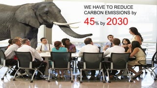 WE HAVE TO REDUCE
CARBON EMISSIONS by
45% by 2030
 