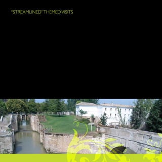 “STREAMLINED” THEMED VISITS

The coronation of the Monarchs of Aragon: a festive day in mediaeval Zaragoza
For centuries, the monarchs of Aragon were crowned at a magnificent ceremony that filled the city with
illustrious guests from all over the Mediterranean. To reconstruct the atmosphere we will do a tour
through three buildings included in the UNESCO list of world heritage, from the Seo to the Palace of
the Aljaferia, passing through the San Pablo neighbourhood.

Çaragoça “the Full”
Construction work in the Seo, in the houses of the rich, in the city’s churches… work all over the place.
There is money in 16th century Zaragoza and construction work is carried out non stop. Travellers tell
that “it almost has a taste of Italy”, and the footprints of that time still live on in today’s city. We suggest
you discover the most well-known ones and some of the most surprising ones.

A walk along the banks of the Imperial Canal of Aragon
The Imperial Canal, built in the 18th century, is probably the prettiest walk that exists in Zaragoza.
Apart from its landscape values, we will encounter all types of constructions from that era: sluice gates,
mills, beacons, bridges… in absolutely surprising surroundings.
 