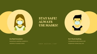Use Mask Everywhere
Interactively coordinate proactive e-
commerce via process centric.
Don’t Touch Anything
Collaboratively administrate with
empowered markets plug and.
STAY SAFE!
ALWAYS
USE MASKS!
W W W . G O Z E R A . C O M
 