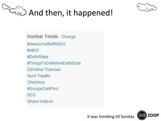 And then, it happened!
It was trending till Sunday
 