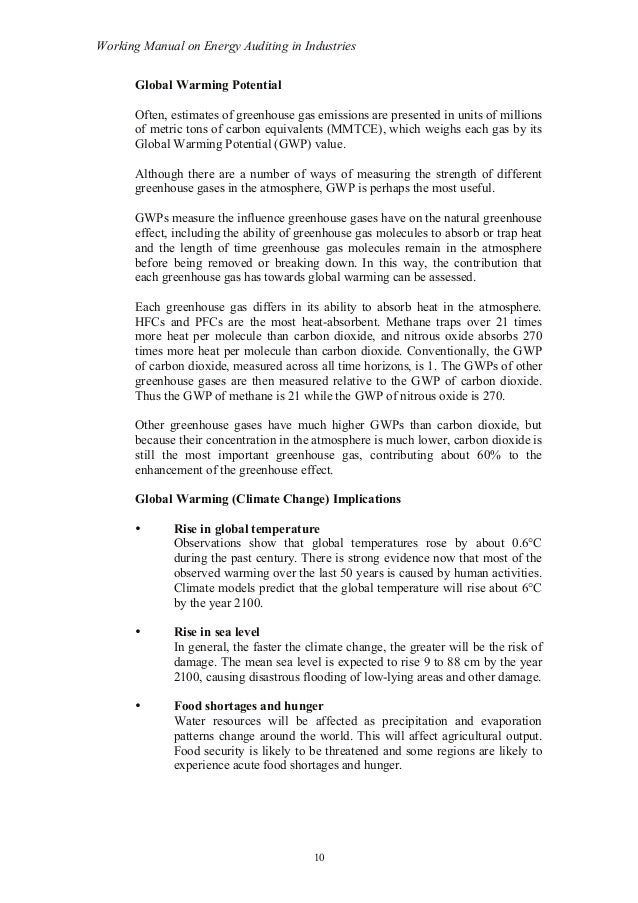 Working Manual On Energy Auditing In Industries