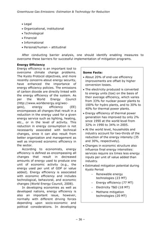 Greenhouse gas emissions: estimation and reduction | PDF
