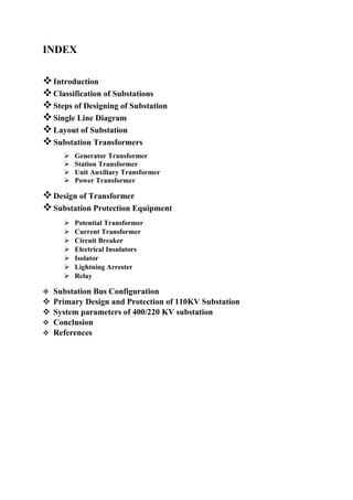 Design of substation (with Transformer Design) | PDF